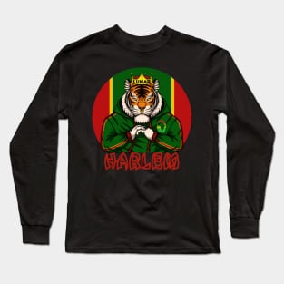 Harlem Year Of The Tiger | Vintage Sunset In African Colors Long Sleeve T-Shirt